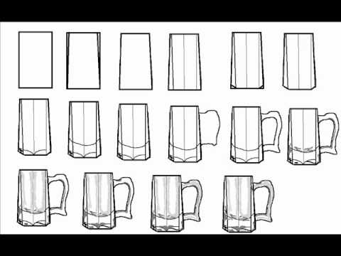 480x360 how to draw a beer mug glass step - Beer Glass Drawing