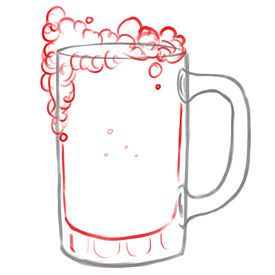 275x275 how to draw a beer mug inner artist drawings, mug drawing, beer - Beer Glass Drawing