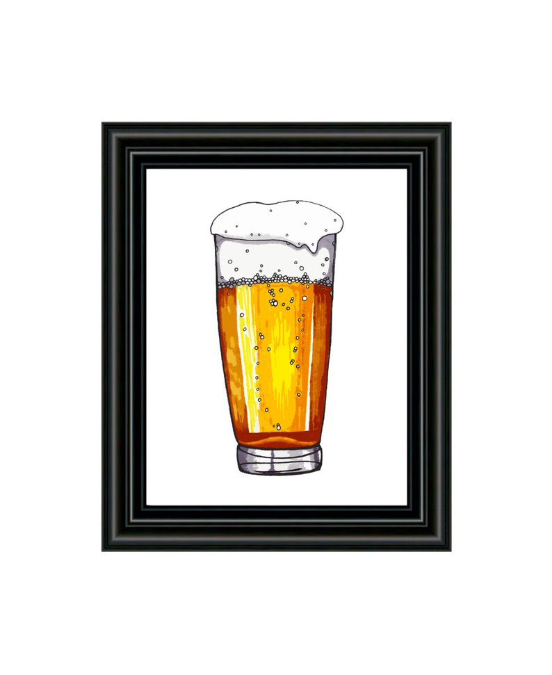 794x971 Printable Art Download Beer Art Print Pdf Printable Art Etsy - Beer Glass Drawing