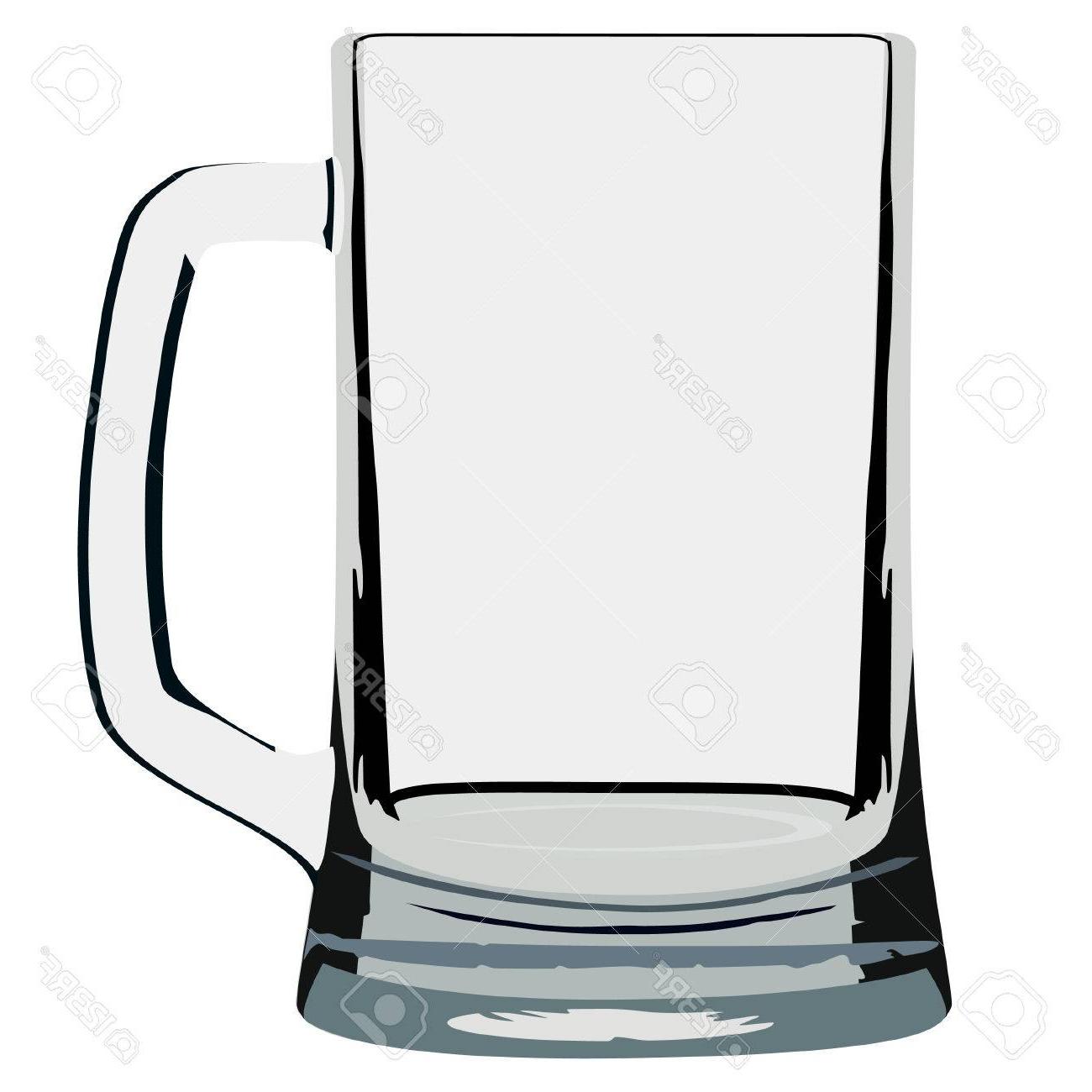 1300x1300 best vector illustration of empty beer mug glass for drawing - Beer Mug Drawing