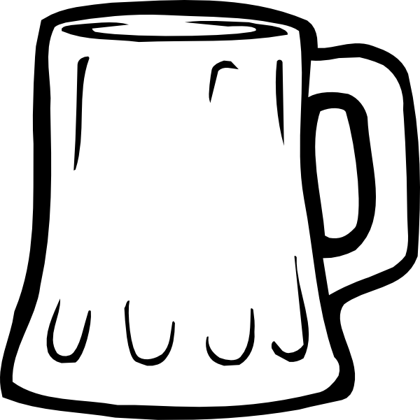 600x601 Mugs Line Drawing Transparent Png Clipart Free Download - Beer Mug Drawing