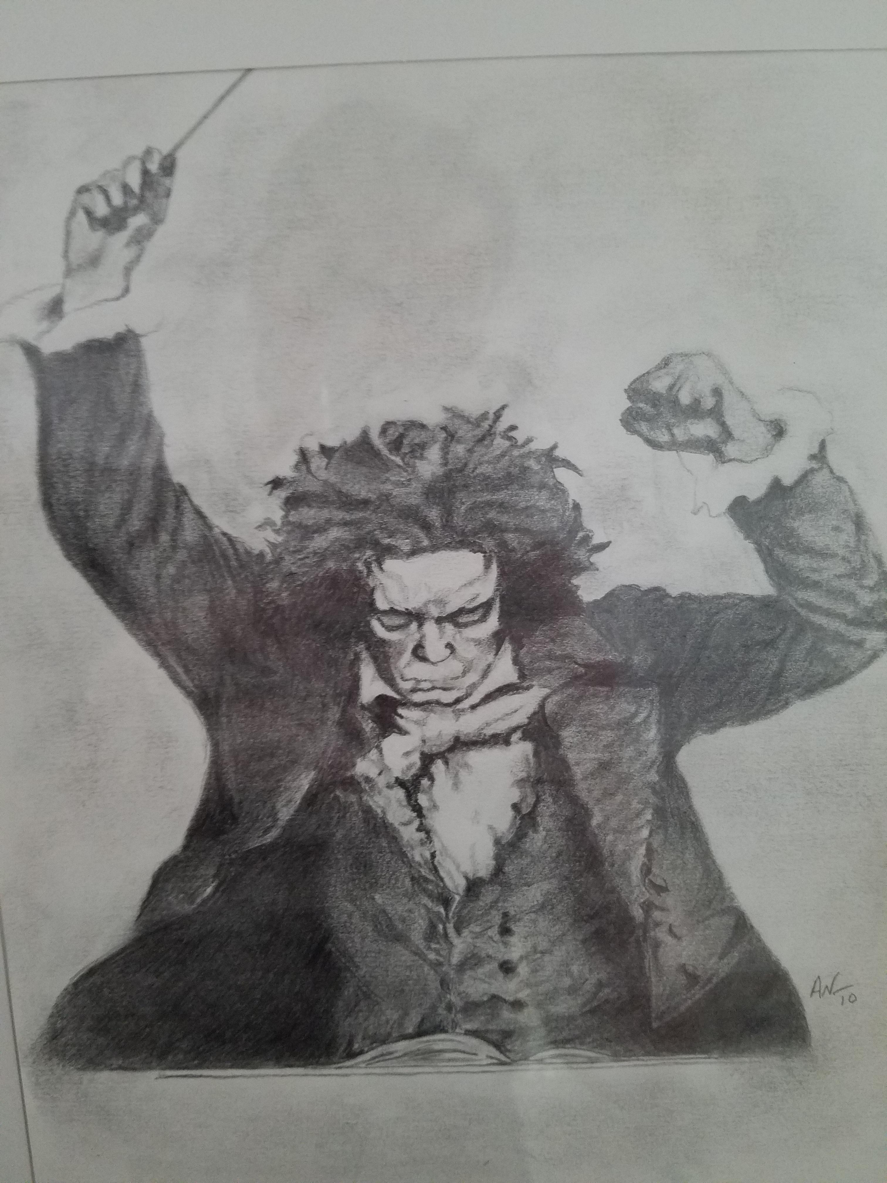 3024x4032 Beethoven Drawing I Did In For My Grandmother Classicalmusic - Beethoven Drawing