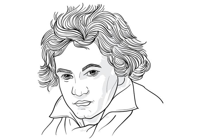 700x490 Drawing Illustration Of Ludwig Van Beethoven - Beethoven Drawing