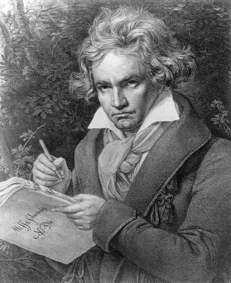 736x900 Ludwig Van Beethoven Drawing - Beethoven Drawing