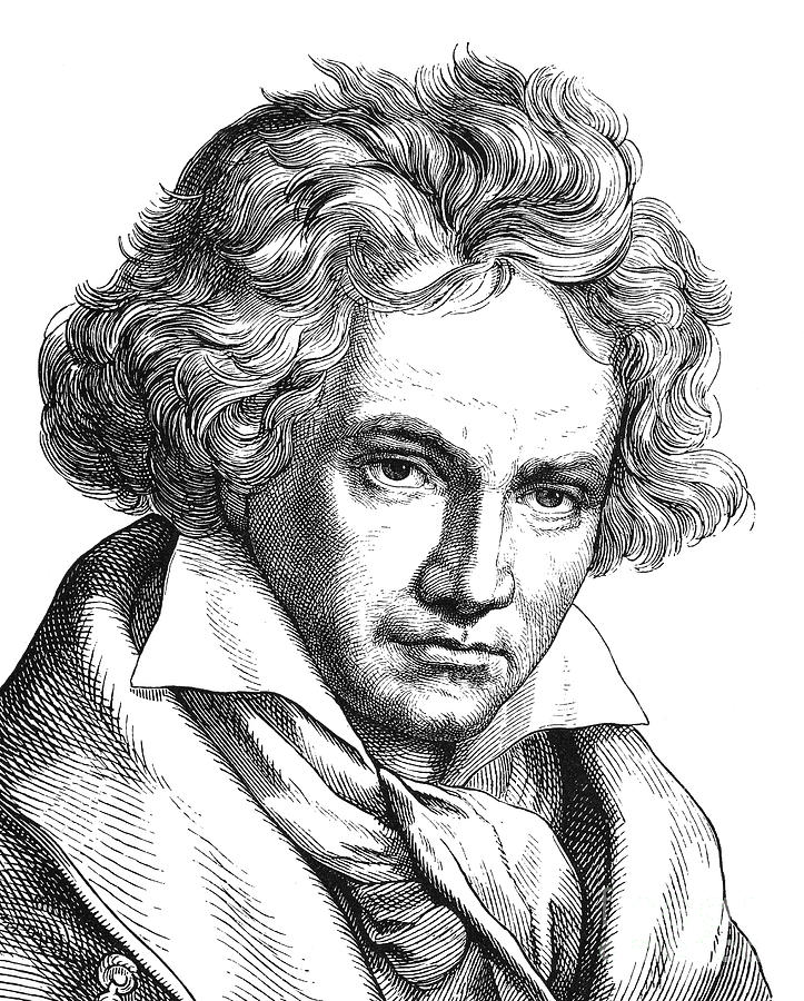723x900 Ludwig Van Beethoven Photograph - Beethoven Drawing