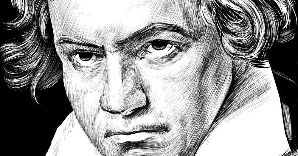 1000x525 Ludwig Van Beethoven - Beethoven Drawing