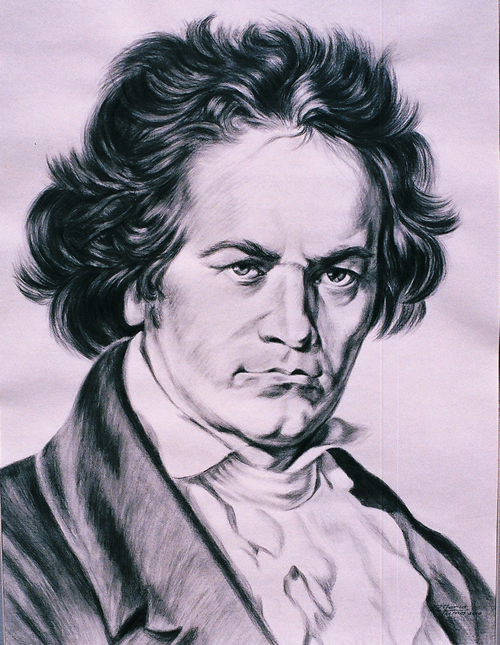 500x645 Beethoven Drawing Beautiful Image Drawing Skill - Beethoven Drawing