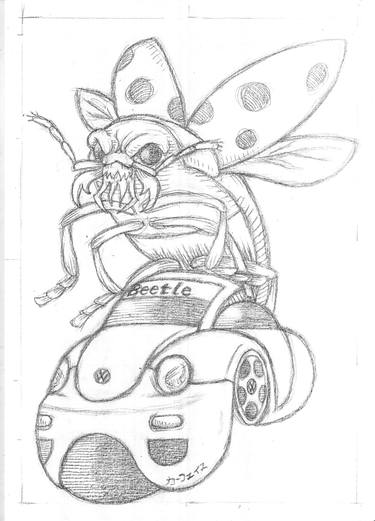 375x521 Volkswagen Beetle Drawing - Beetle Drawing