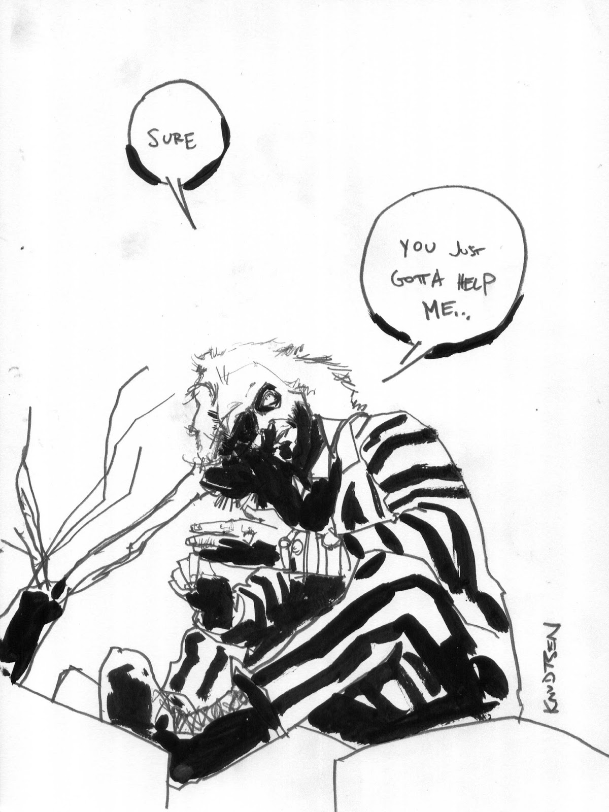 1200x1600 sketch lottery beetlejuice damn you, i'm a crazy monkey - Beetlejuice Drawings