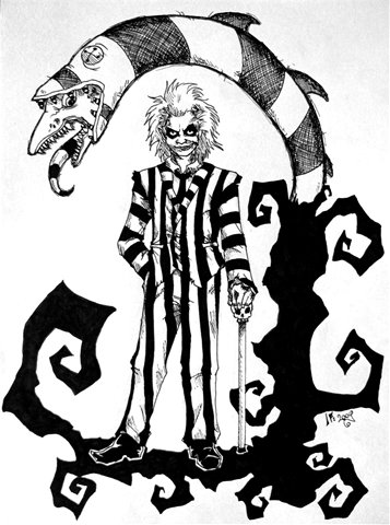 357x480 artylizer creative micro blogging network art design fashion - Beetlejuice Drawings