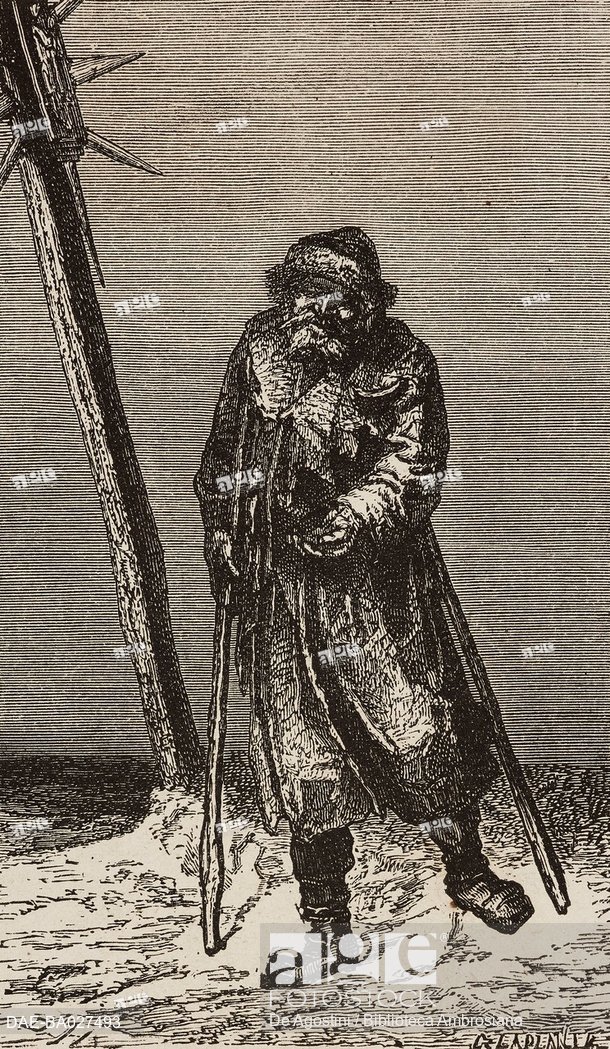 610x1049 beggar in lithuania, drawing - Beggar Drawing