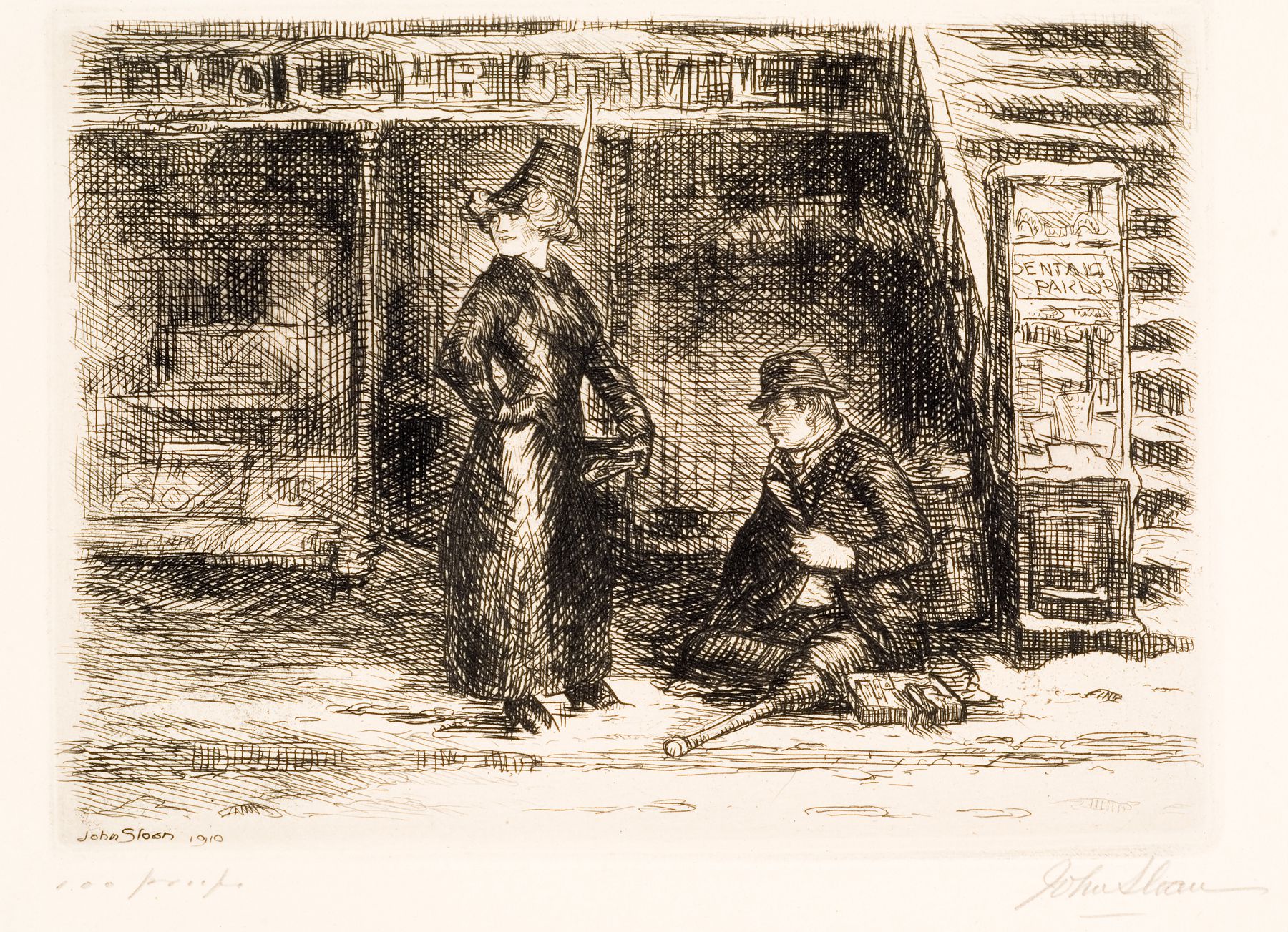 1800x1303 girl and beggar reynolda house museum of american art - Beggar Drawing