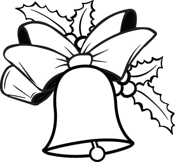 700x648 christmas bells coloring pages elegant jingle bell drawing - Bell Drawing