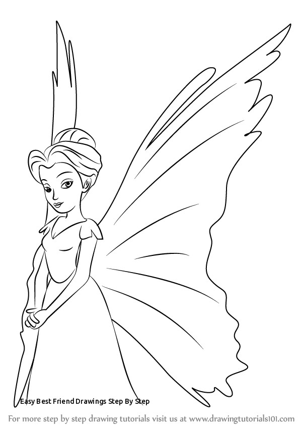 598x844 Easy Best Friend Drawings Step - Bell Drawing