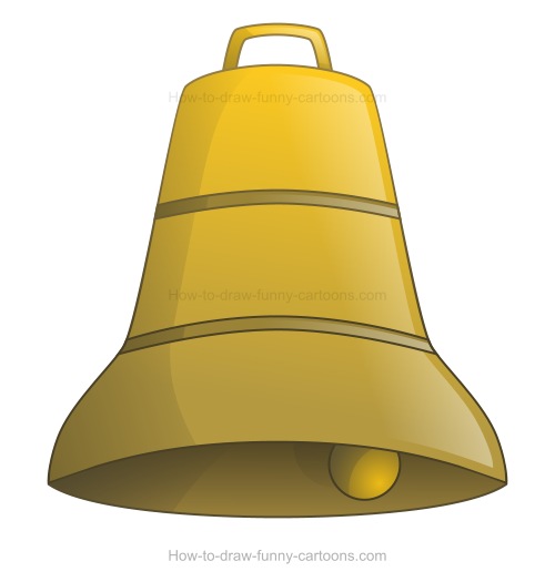 500x525 how to draw a cartoon bell - Bell Drawing