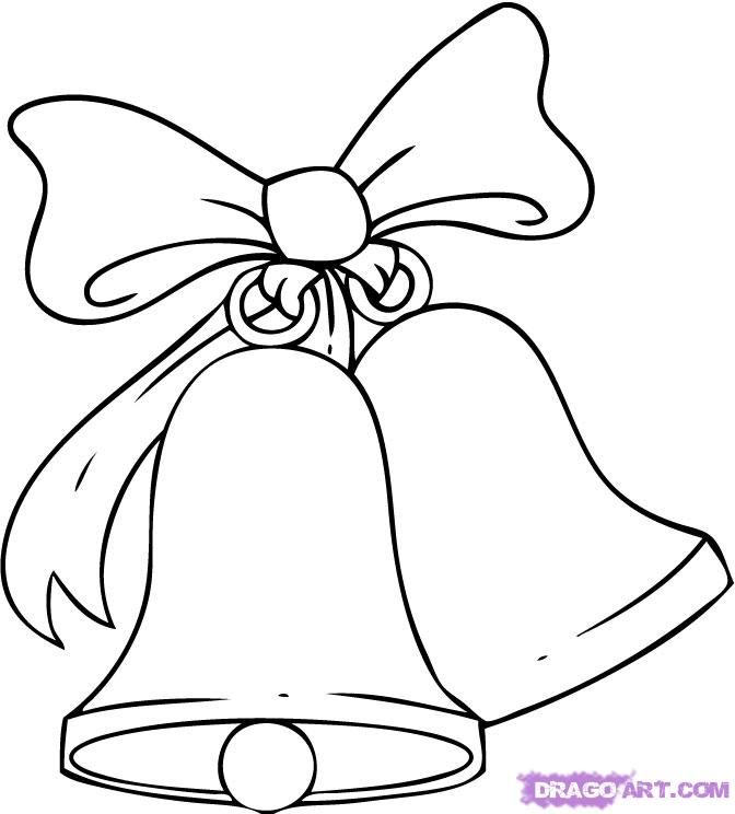 672x744 how to draw bells, step - Bell Drawing
