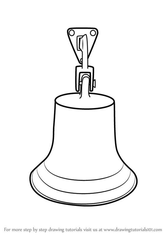 567x800 learn how to draw a simple bell - Bell Drawing