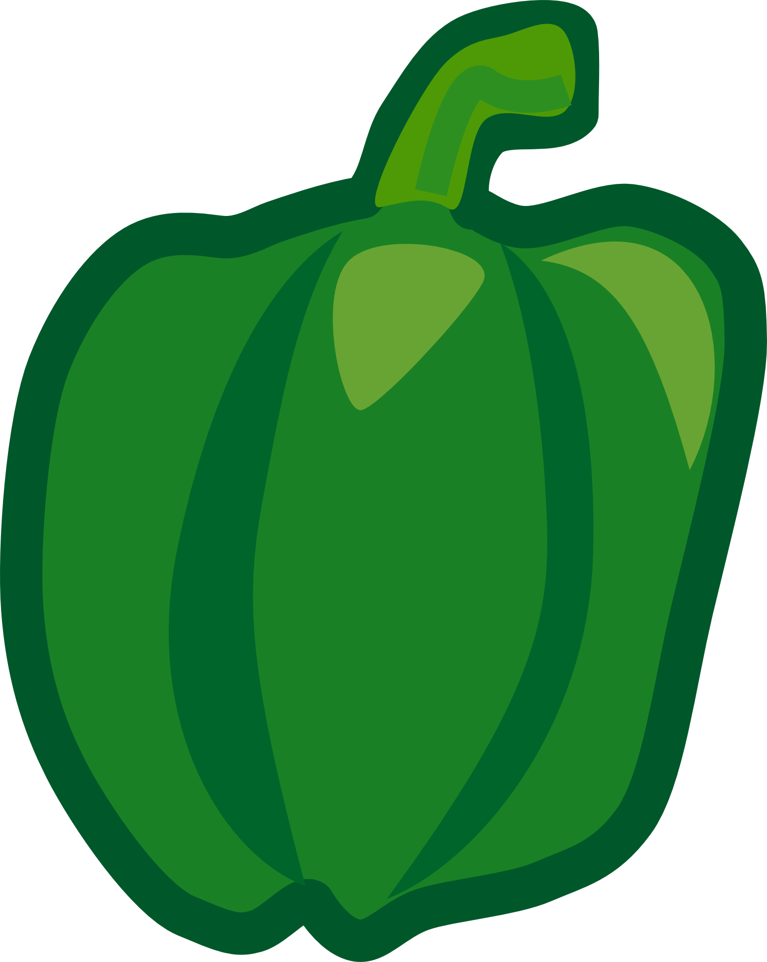 1530x1920 Drawing Of Green Pepper Vegetable Free Image - Bell Pepper Drawing