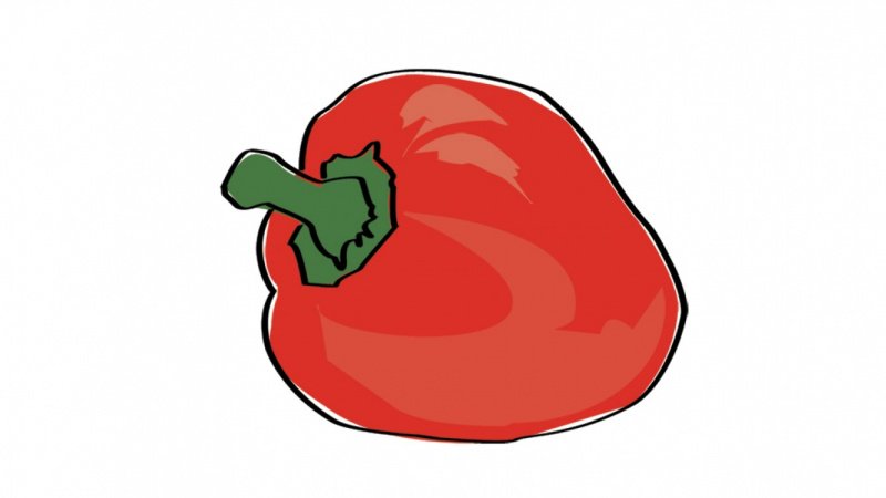 800x450 red bell pepper drawing skillshare projects - Bell Pepper Drawing