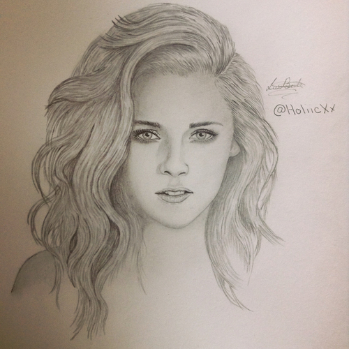 500x500 enjoy my drawig of kristen stewart inspired - Bella Drawing