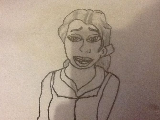 670x503 how to draw a realistic portrait of belle steps - Bella Drawing