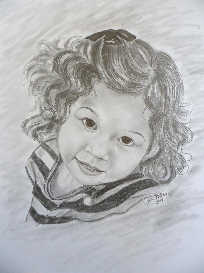 674x900 little girl portrait - Bella Drawing