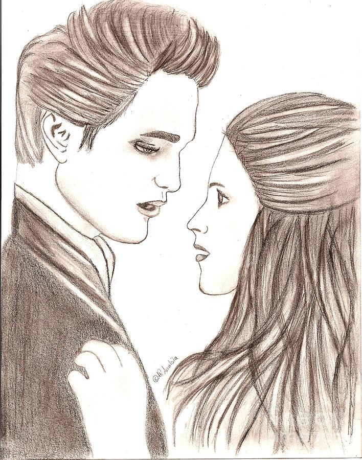 708x900 twilight edward bella drawing - Bella Drawing
