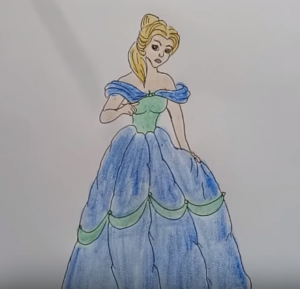 300x289 how to draw belle from disney's beauty and the beast - Belle Drawing
