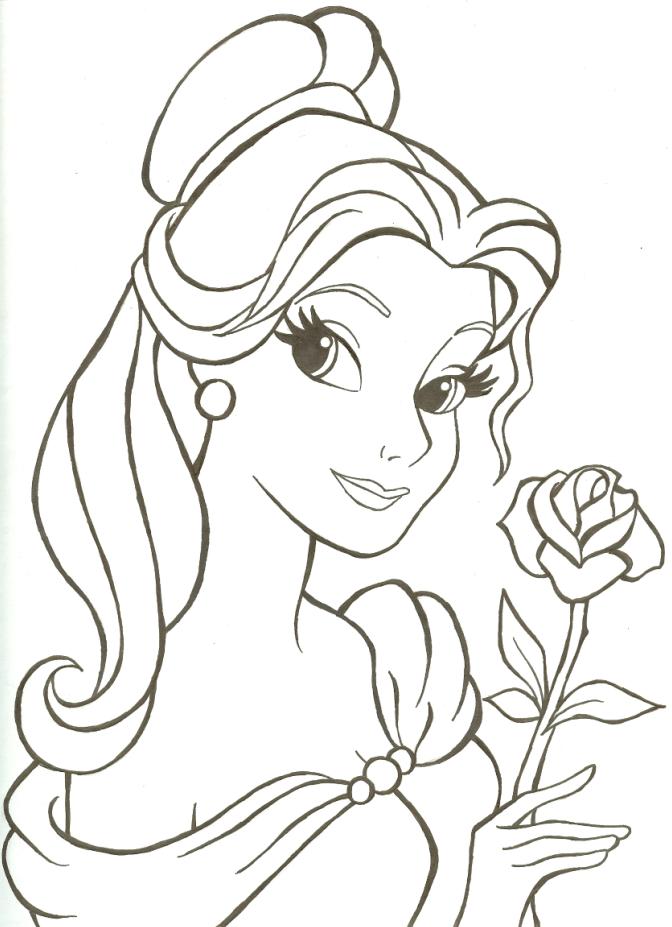 672x927 belle drawing head for free download - Belle Drawing