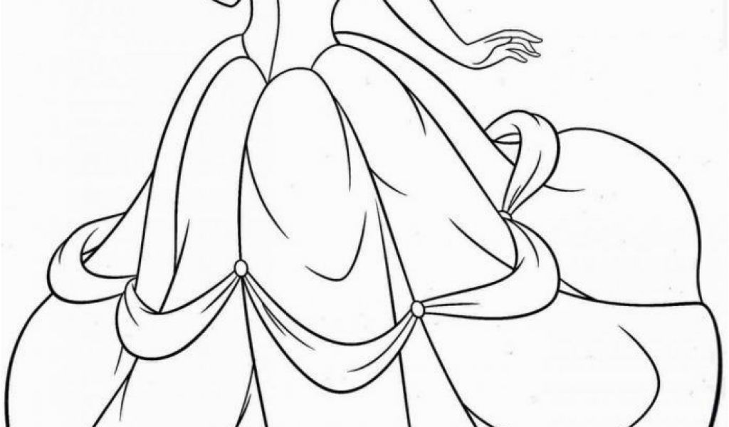 1024x600 coloring pages belle princess free printable belle coloring pages - Belle Princess Drawing