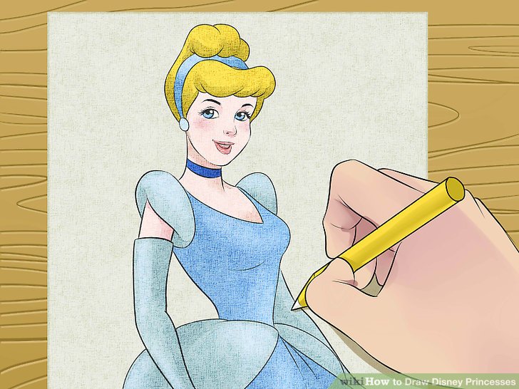 728x546 How To Draw Disney Princesses Steps - Belle Princess Drawing
