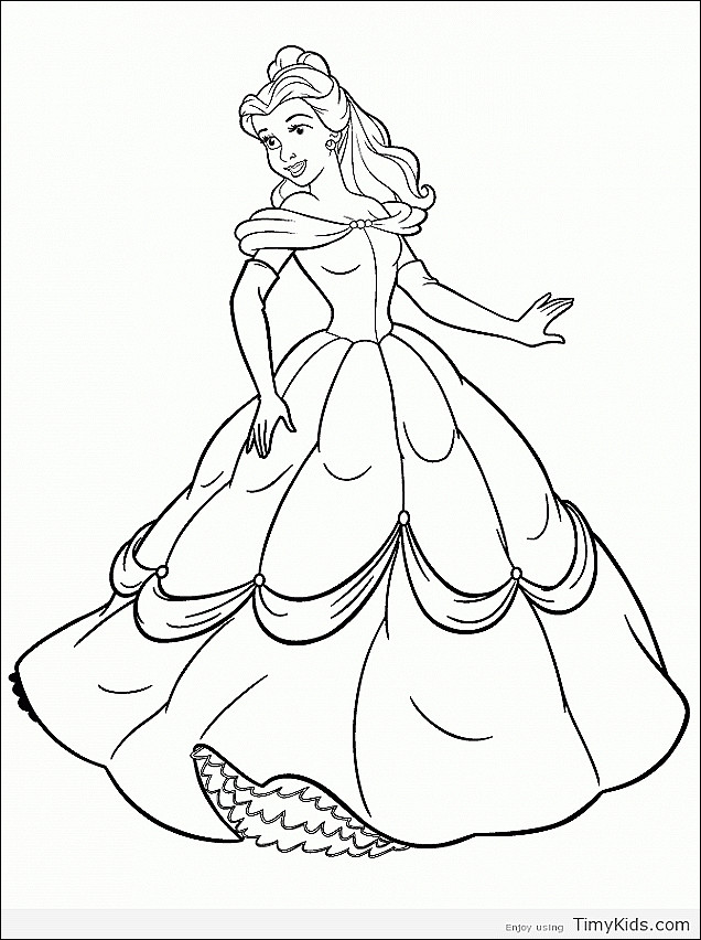 636x852 pictures of belle the princess free coloring sheets belle princess - Belle Princess Drawing