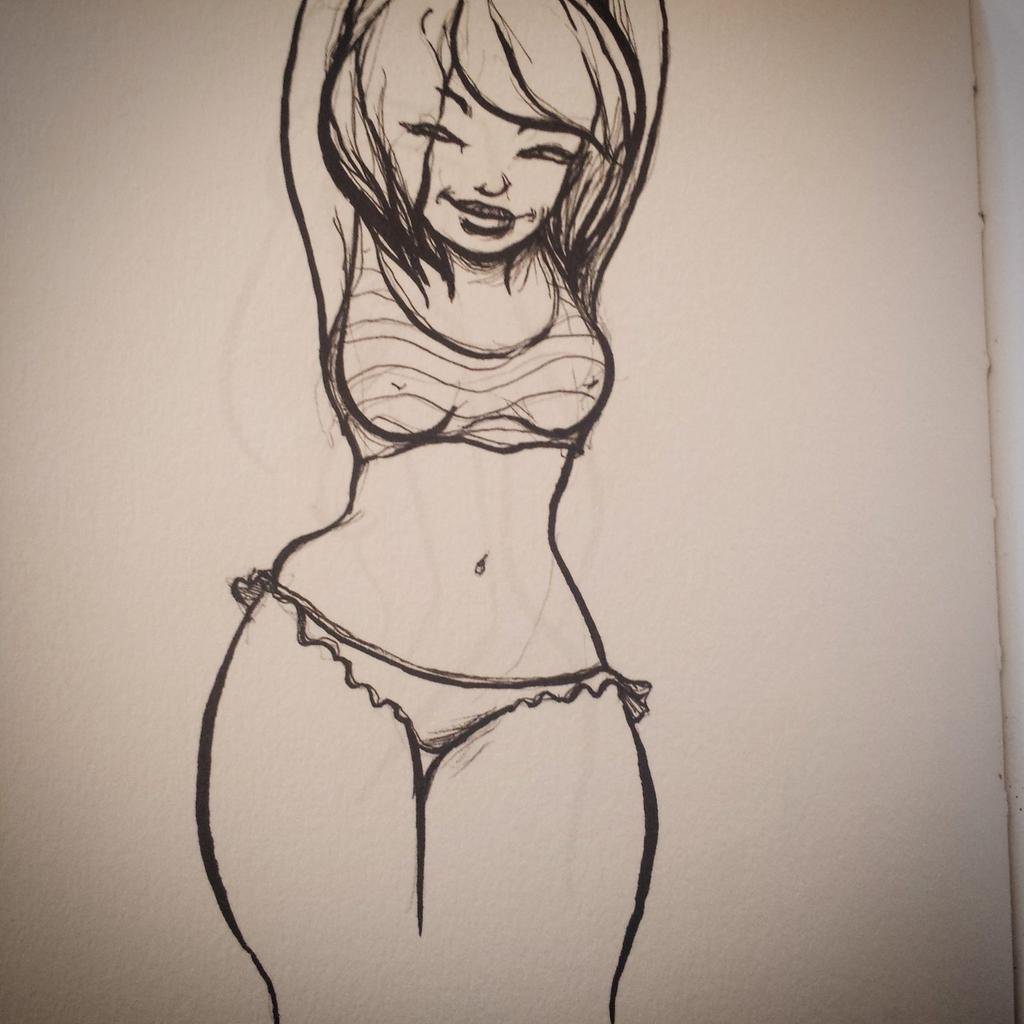 1024x1024 Gaspard Talmasse On Twitter - Belly Button Drawing