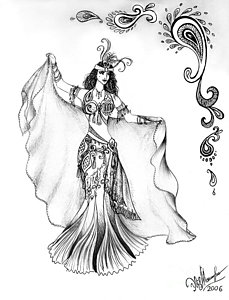 229x300 belly dance drawings fine art america - Belly Dancer Drawing