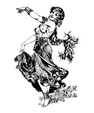 190x228 belly dancer drawing iphone case spreadshirt - Belly Dancer Drawing