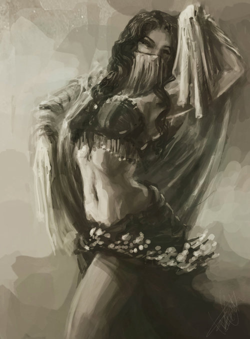 500x678 belly dance discovered - Belly Dancer Drawing