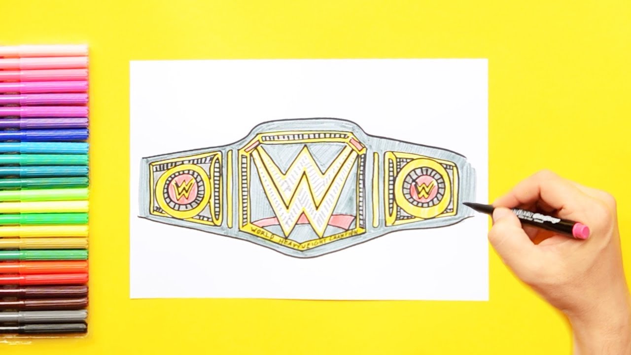1280x720 how to draw wwe championship belt - Belt Drawing