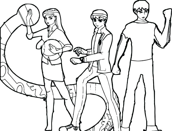 728x556 Coloring Pages Of Ultimate Photo Gallery Next Image Alien Force - Ben 10 Alien Force Drawing
