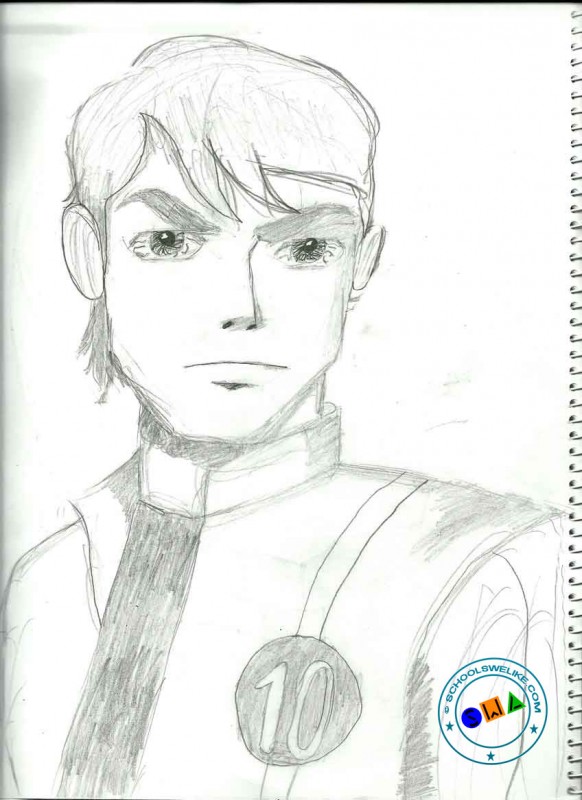 582x800 Art Craft - Ben 10 Alien Force Drawing