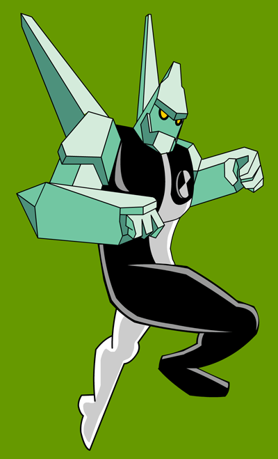 400x659 How To Draw Diamondhead From Ben Alien Force Step - Ben 10 Alien Force Drawing