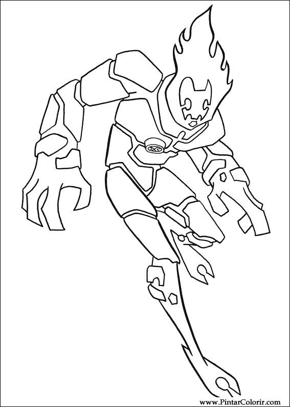 567x794 Drawings To Paint Colour Ben - Ben 10 Drawing