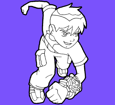 400x365 How To Draw Ben With Step - Ben 10 Drawing