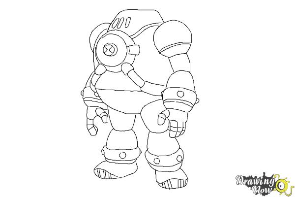 600x400 How To Draw Nrg From Ben - Ben 10 Drawing