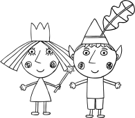 195x170 Drawing The Reino Of Ben And Holly Coloring Page - Ben And Holly Drawing