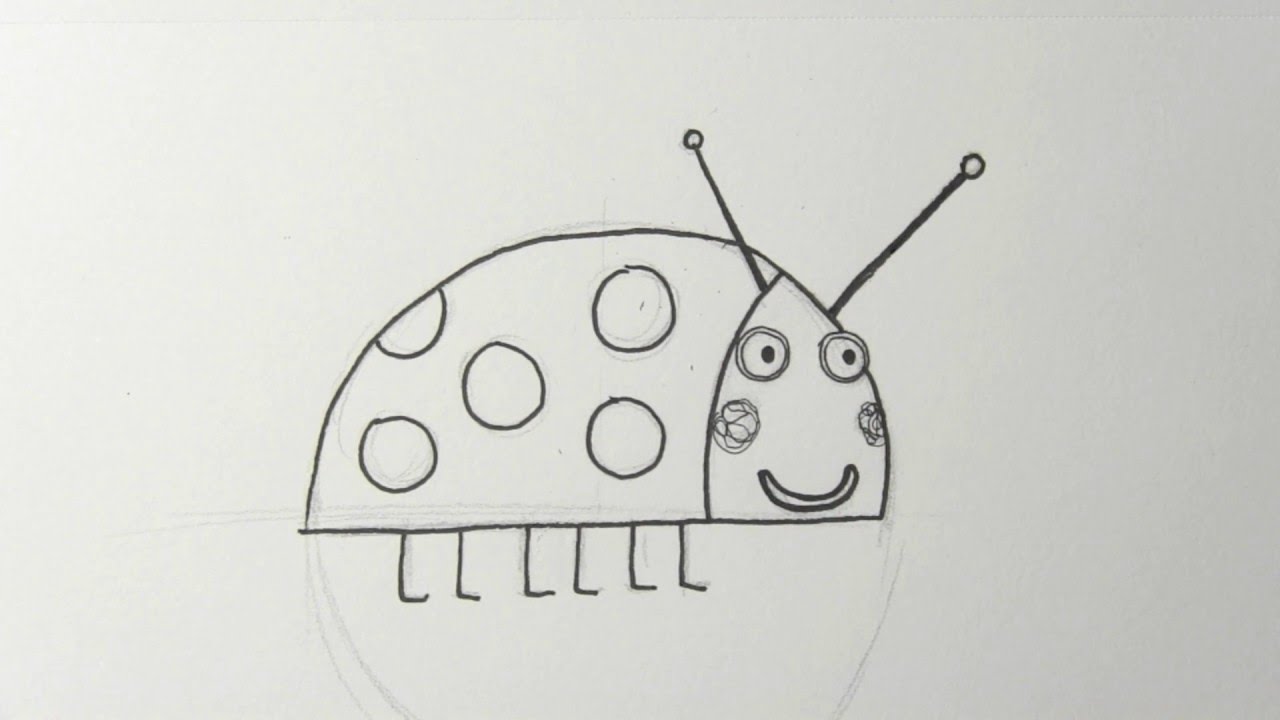 1280x720 How To Draw Gaston The Ladybird From Ben And Holly's Little - Ben And Holly Drawing