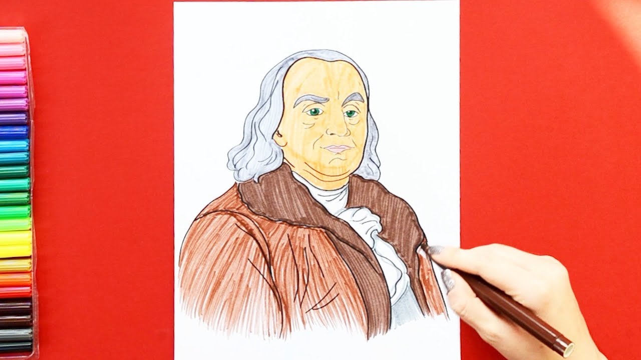1280x720 How To Draw Benjamin Franklin - Ben Franklin Drawing