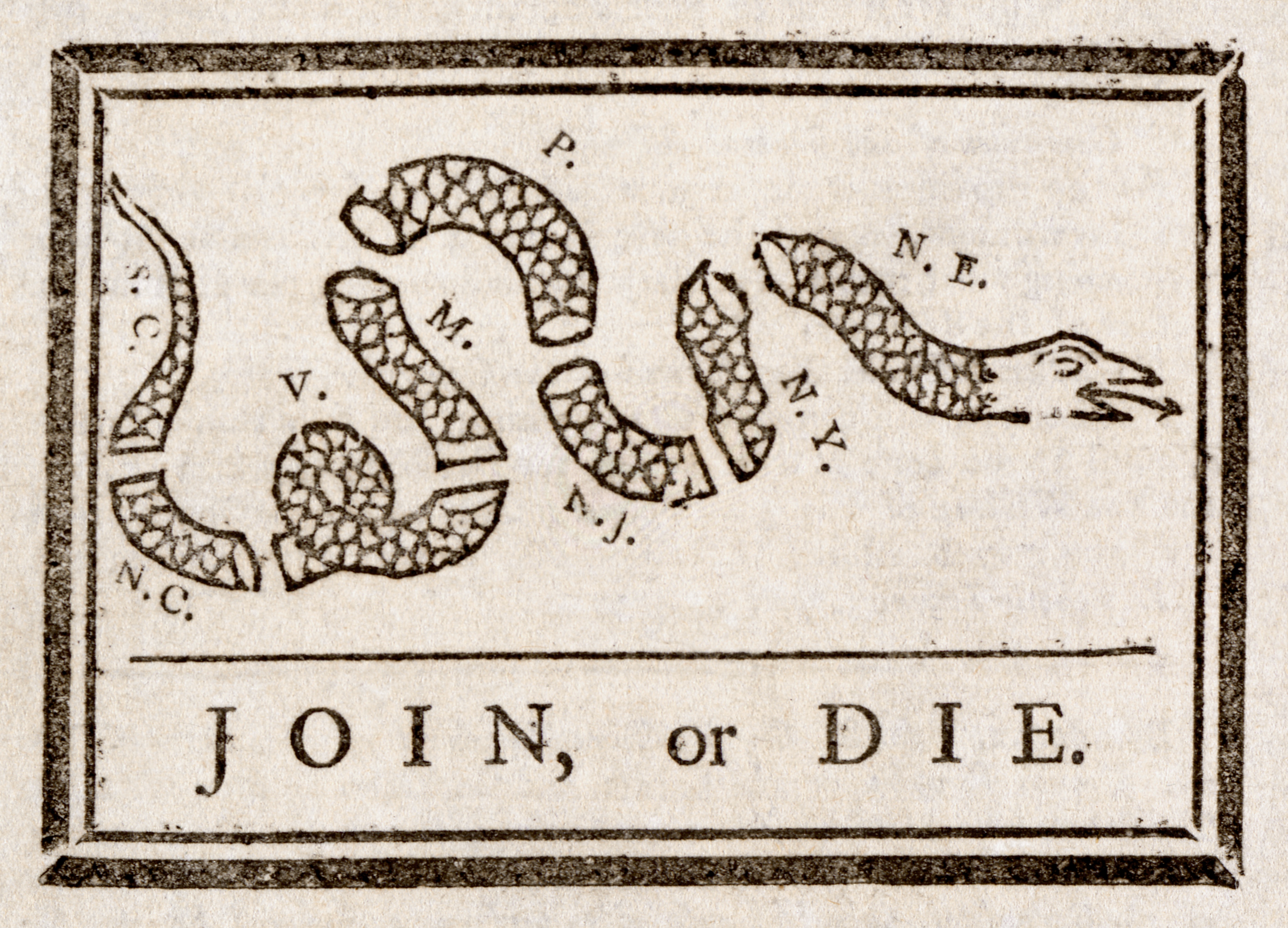 3740x2696 Join, Or Die - Ben Franklin Drawing
