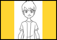 200x140 How To Draw Ben Cartoon Characters Drawing Tutorials - Ben Ten Drawing