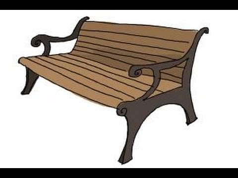 480x360 how to draw a bench - Bench Drawing