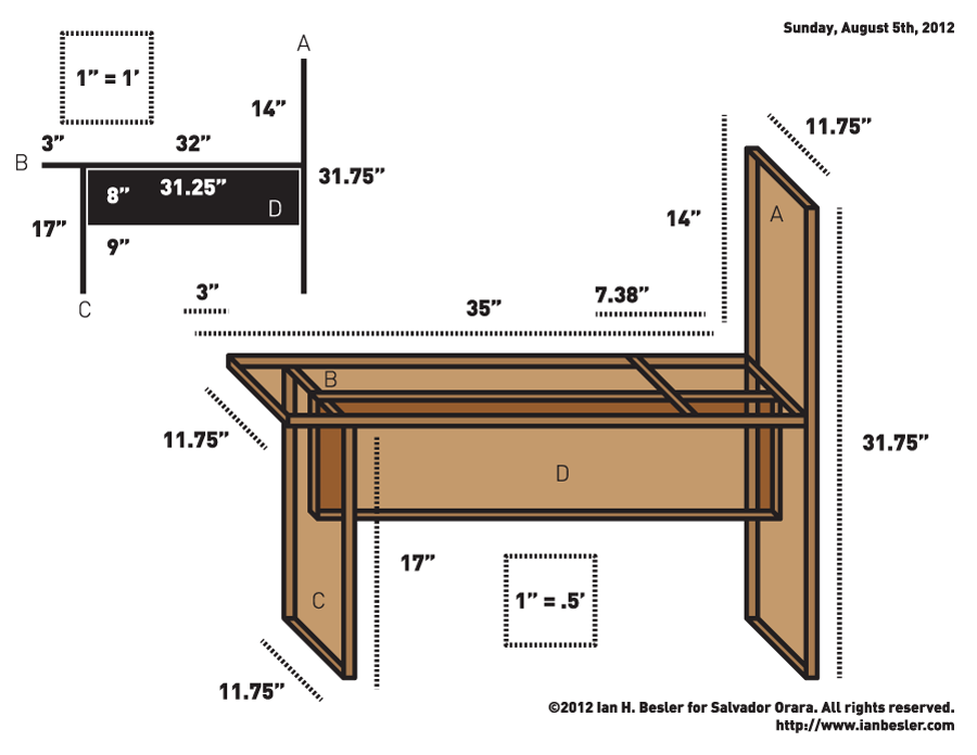 900x696 art horse plan ok in art, art easel, art studio storage - Bench Drawing